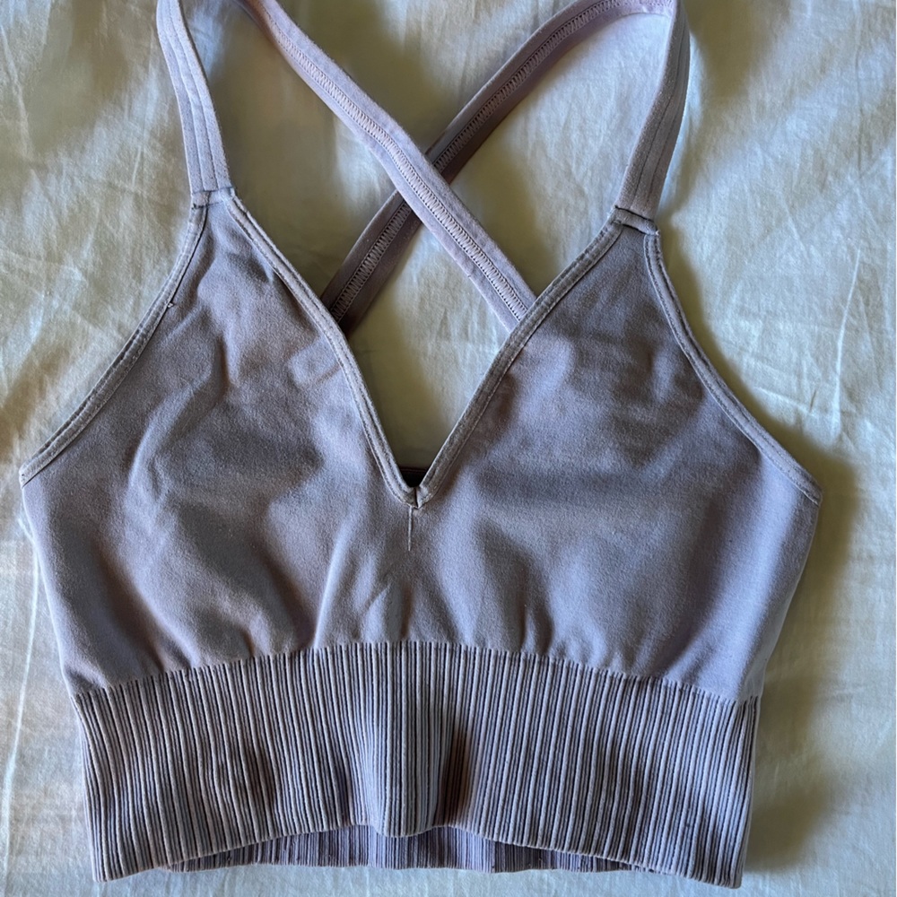 Free People Good Karma Crop Tank - Lavender